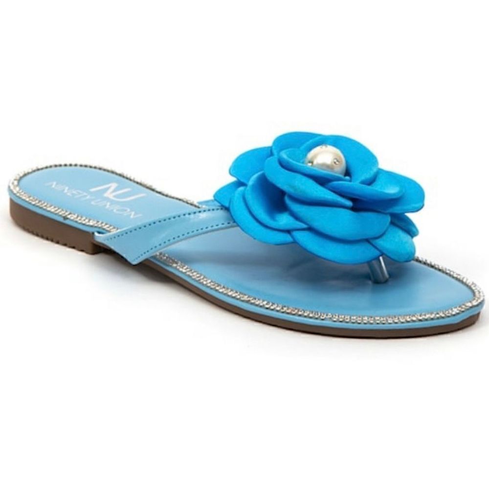 NINETY UNION HAWAII SANDALS BLUE WOMENS SIZE 11 FITS SIZE 10